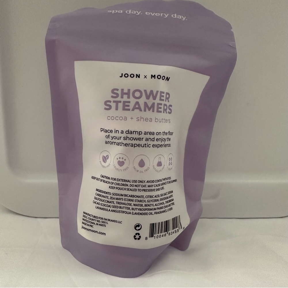 Joon x Moon Lavender Shower Steamers Cocoa + Shea Butters 7 Tablets 4.9 oz New - Picture 2 of 4